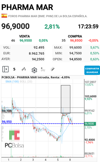 grafico de la accion dmeiga