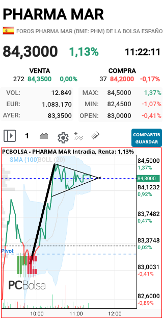 grafico de la accion faemino1