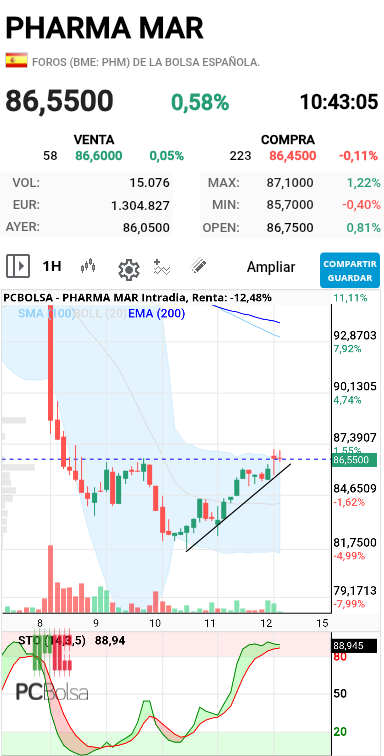 grafico de la accion dmeiga