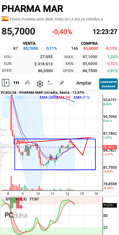 grafico de la accion dmeiga