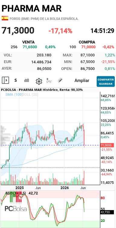 grafico de la accion dmeiga