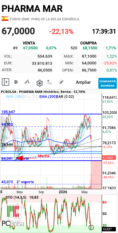 grafico de la accion dmeiga