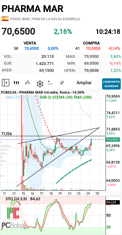 grafico de la accion dmeiga
