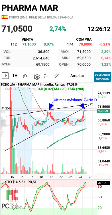 grafico de la accion dmeiga