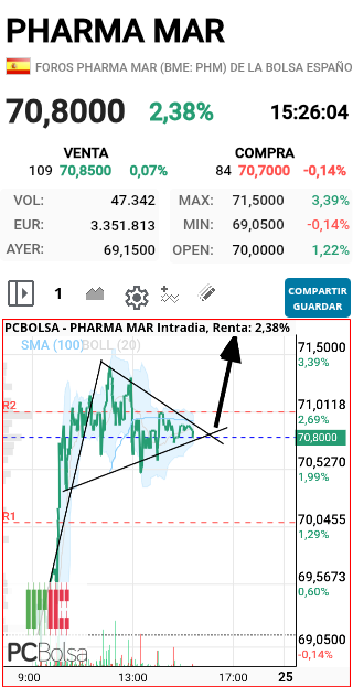 grafico de la accion faemino1