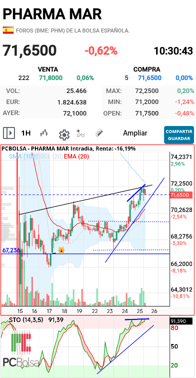 grafico de la accion dmeiga