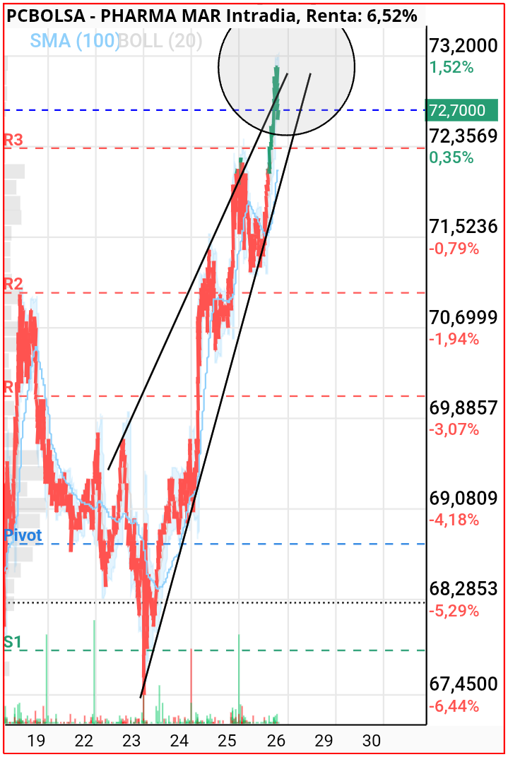 grafico de la accion faemino1