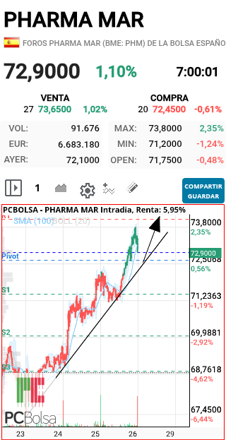 grafico de la accion faemino1