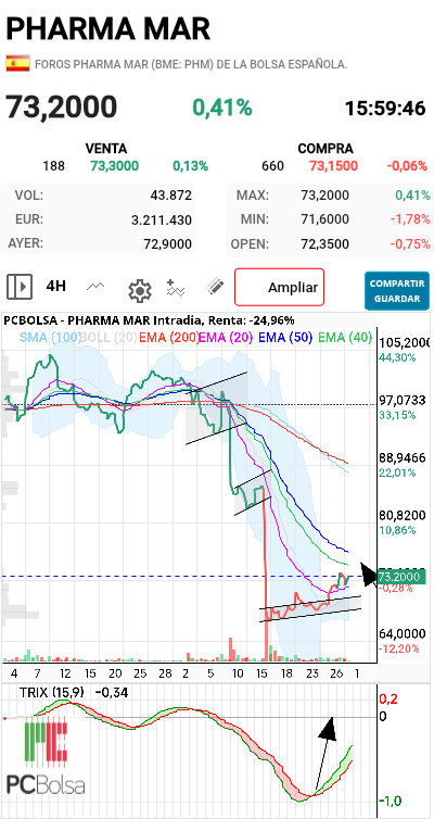 grafico de la accion futurosolar