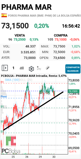 grafico de la accion faemino1