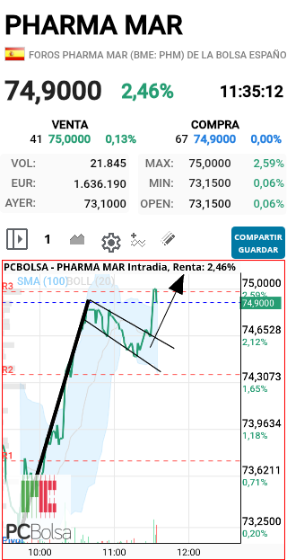 grafico de la accion faemino1