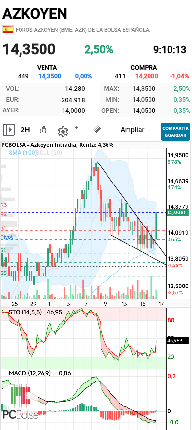 grafico de la accion pere67