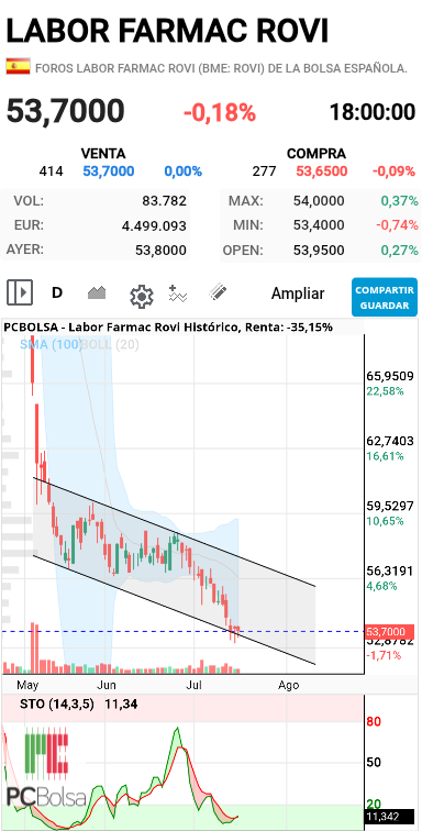 grafico de la accion dmeiga