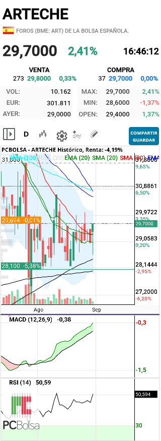 grafico de la accion henr77