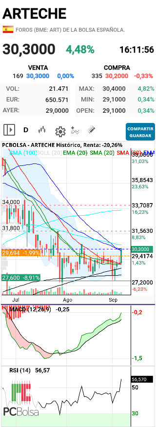 grafico de la accion henr77