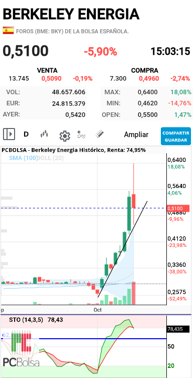 Berkeley Energia - Ojo al cierre en diario 
