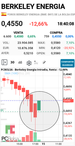 grafico de la accion faemino1