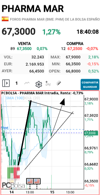 grafico de la accion faemino1