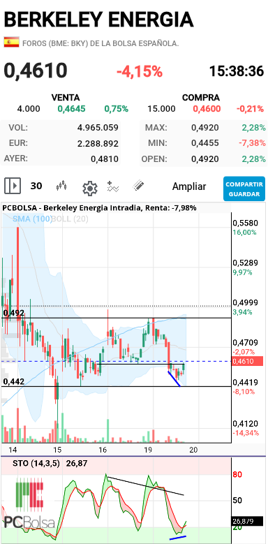 Berkeley Energia - En 30 cortando
