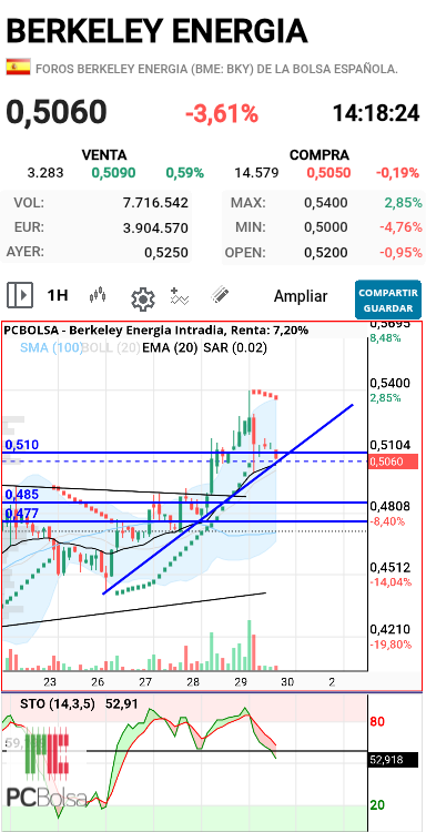 grafico de la accion dmeiga