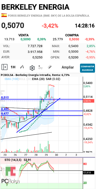 grafico de la accion dmeiga
