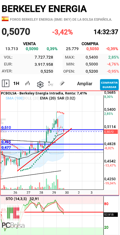 grafico de la accion dmeiga